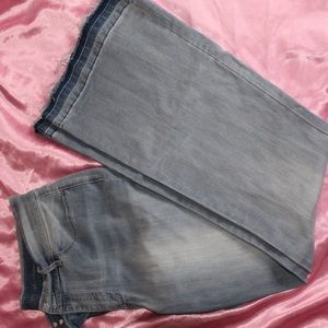 Blue Denim High Waist Flare Jeans